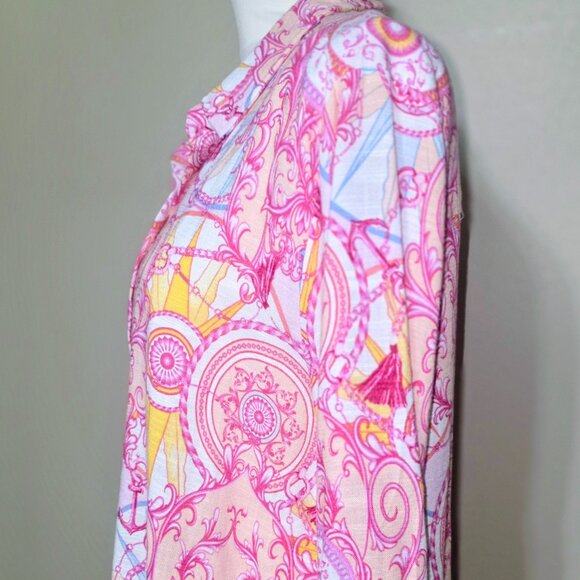 Jane + Delancey Printed Button-Up Blouse - Picture 4 of 5